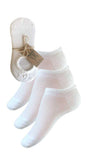 Bamboo Sneaker sock 3-pack - White - Festival - London Bazar