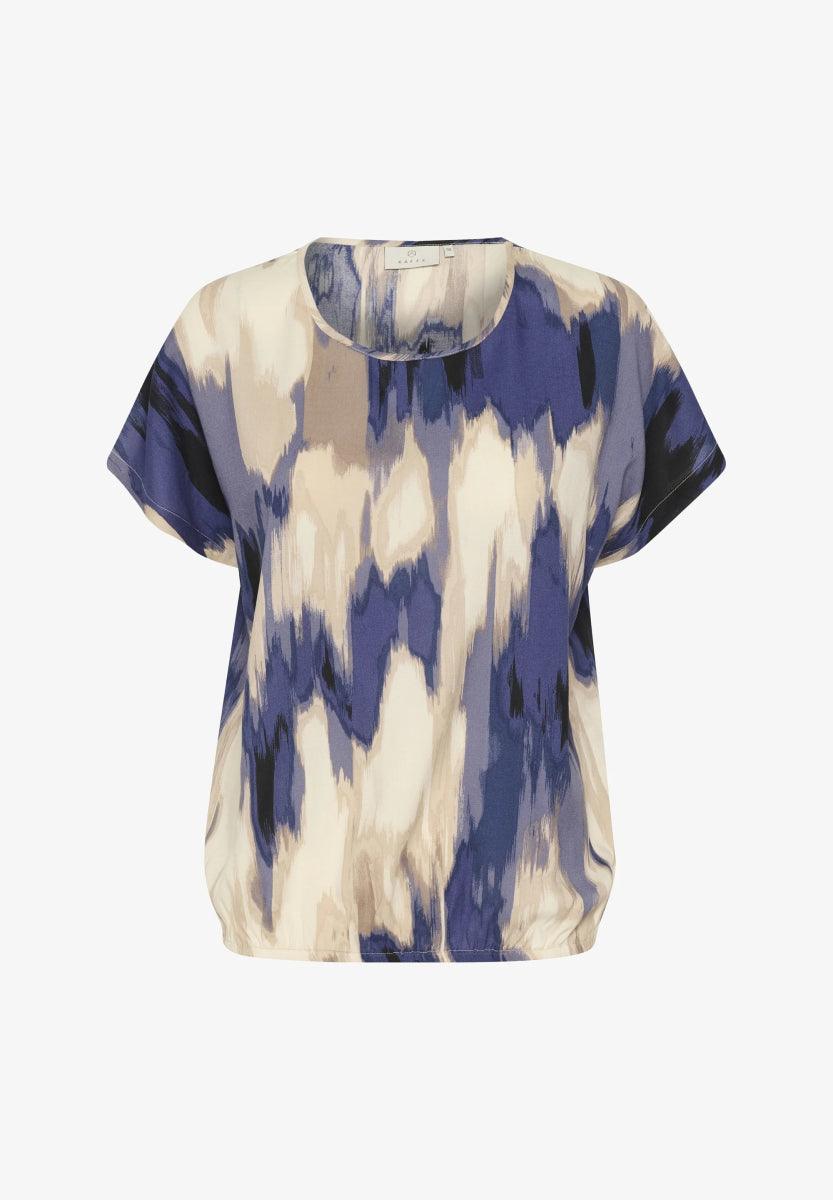 KAbeathe Stanley Blouse - Blue Abstract Print - Kaffe - London Bazar