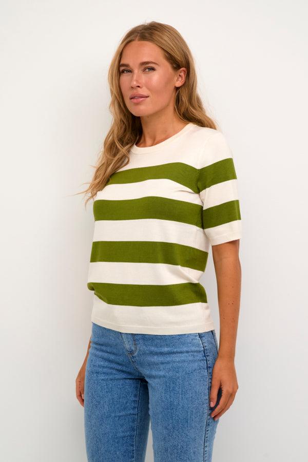 KAmala Striped Knit - Green/Turtledove - Kaffe - London Bazar