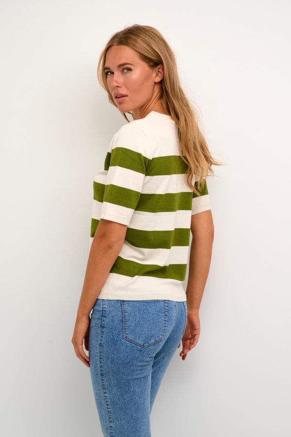 KAmala Striped Knit - Green/Turtledove - Kaffe - London Bazar