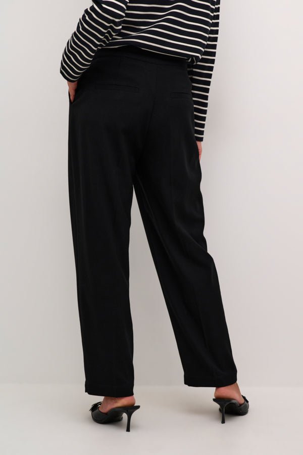 KAmerle Button Pants - Black Deep - Kaffe - London Bazar