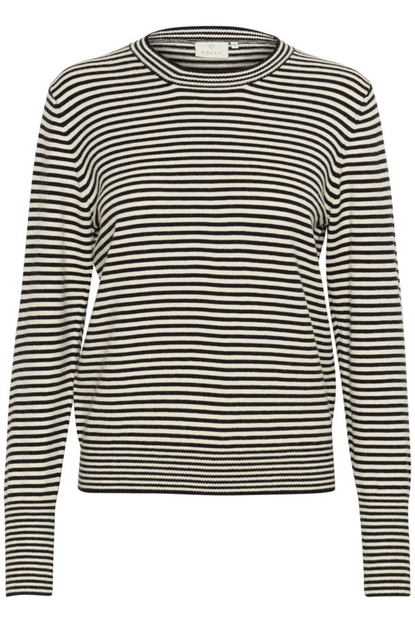 KAnala Knit Pullover - Chalk/Black Small Stripe - Kaffe - London Bazar