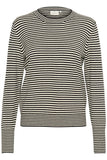 KAnala Knit Pullover - Chalk/Black Small Stripe - Kaffe - London Bazar