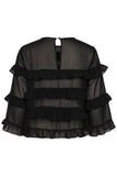 KAninna O - neck Blouse - Black Deep - Kaffe - London Bazar