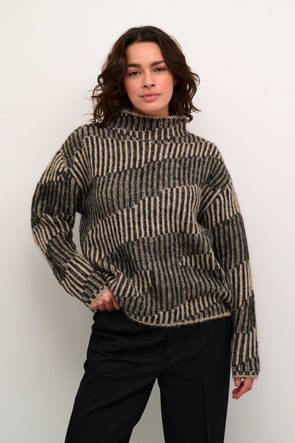 KArafi Knit Pullover - Feather Grey - Kaffe - London Bazar