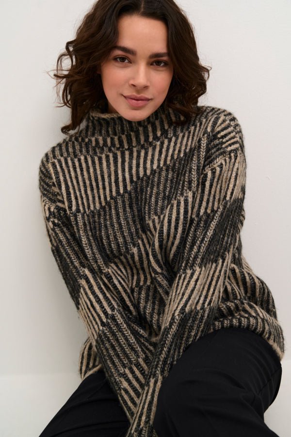 KArafi Knit Pullover - Feather Grey - Kaffe - London Bazar