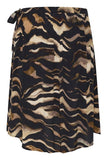 KClana Skirt - Black/Brown Tiger Print - Kaffe Curve - London Bazar