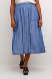 KCnora Skirt - Chambray Blue - Kaffe Curve - London Bazar