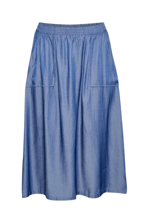 KCnora Skirt - Chambray Blue - Kaffe Curve - London Bazar