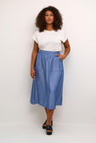 KCnora Skirt - Chambray Blue - Kaffe Curve - London Bazar