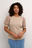 KCtana T-Shirt - Feather Gray - Kaffe Curve - London Bazar