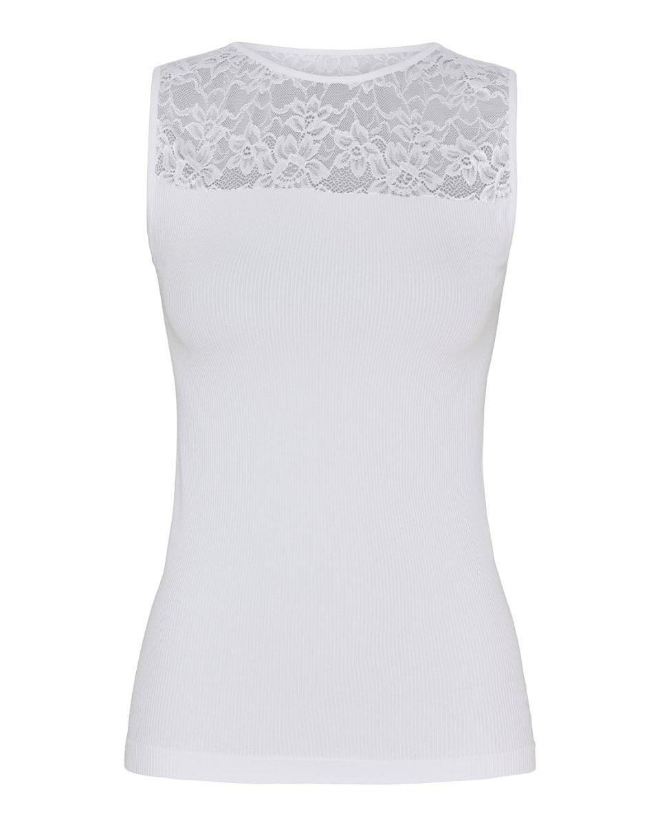 Nancy Rib Top - Bianco - Tim og Simonsen - London Bazar