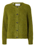 SLFLULU LS KNIT SHORT CARDIGAN NOOS - Cardamom Seed MELANGE - Selected Femme - London Bazar