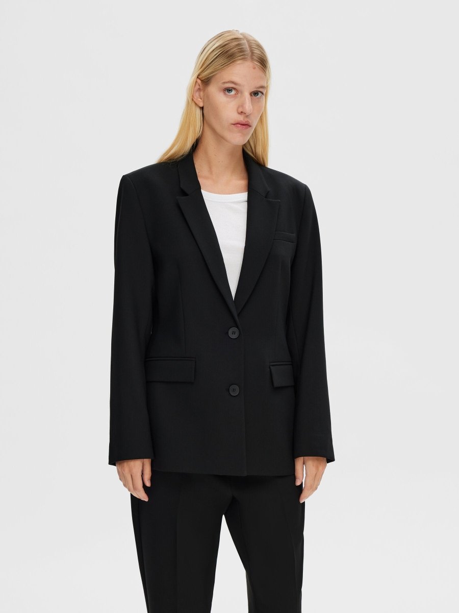 SLFRITA LS CLASSIC BLAZER FD NOOS - Black - Selected Femme - London Bazar