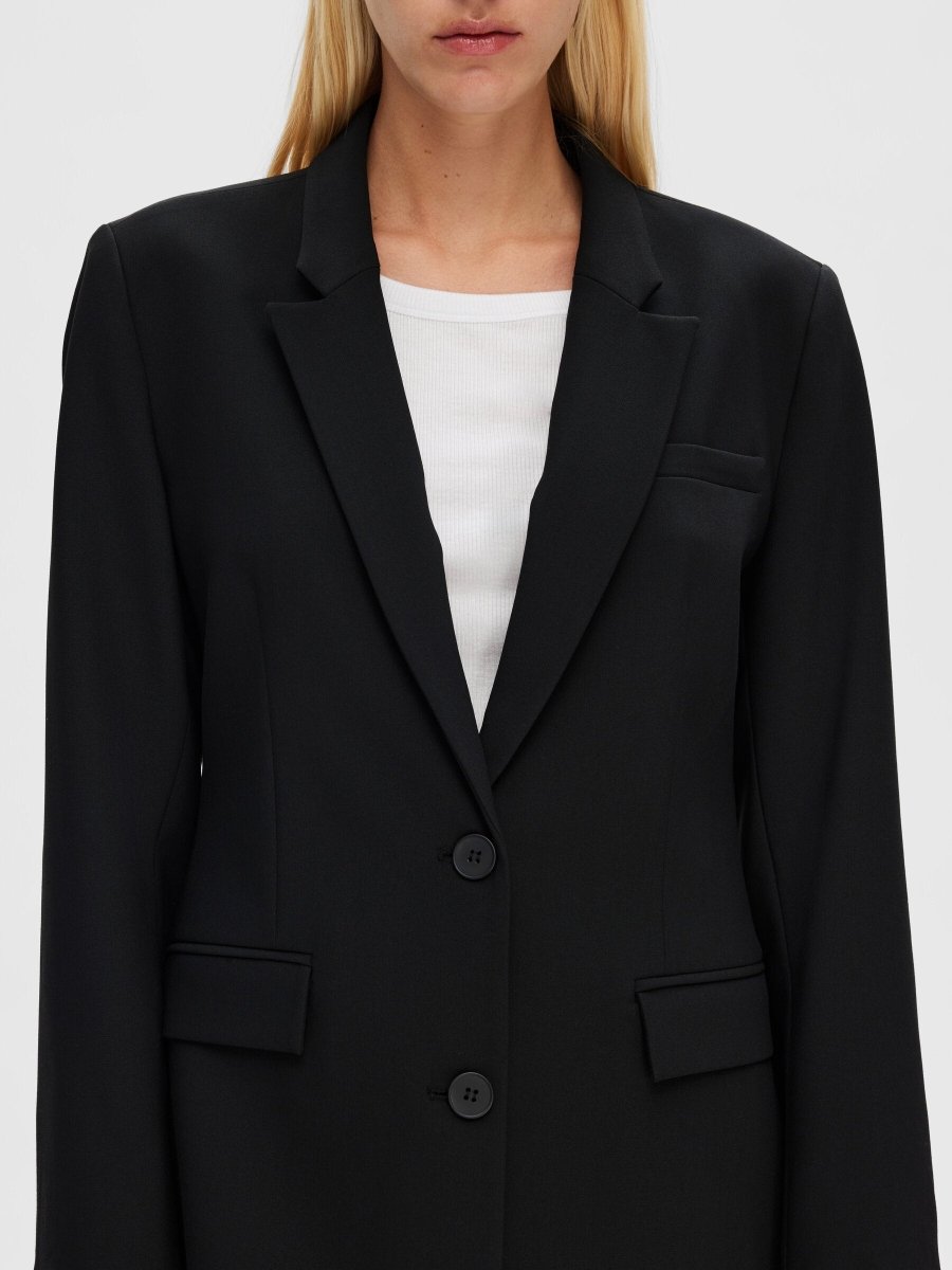 SLFRITA LS CLASSIC BLAZER FD NOOS - Black - Selected Femme - London Bazar